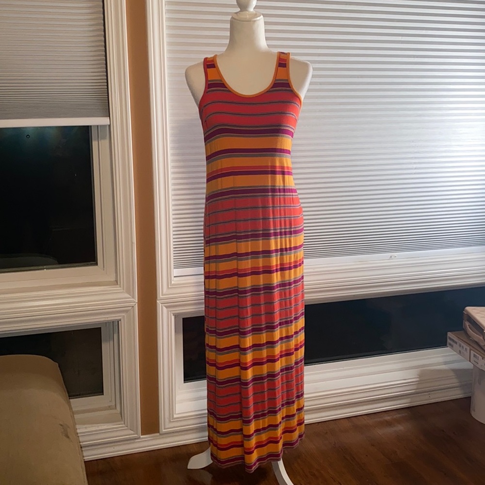 Cynthia Rowley Stripe Racerback Maxi Dress Size Small